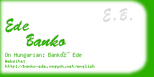 ede banko business card
